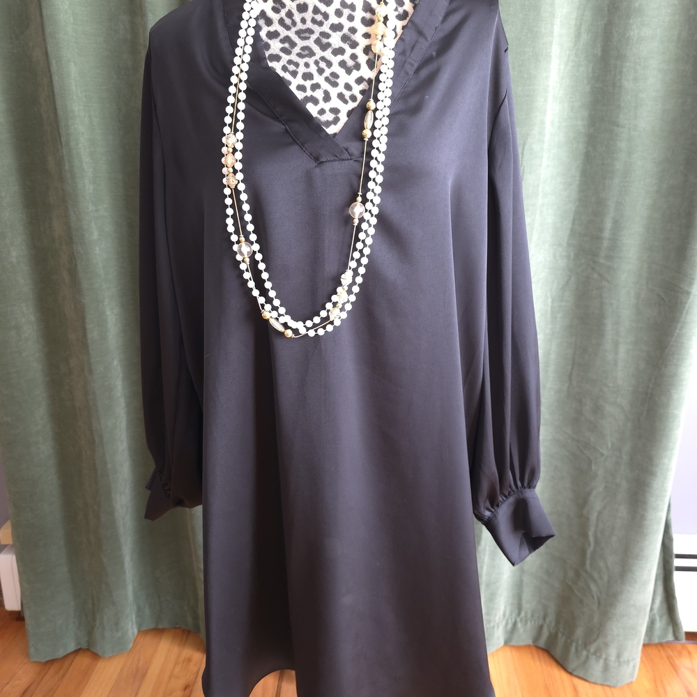 H&M Black Satin Dress